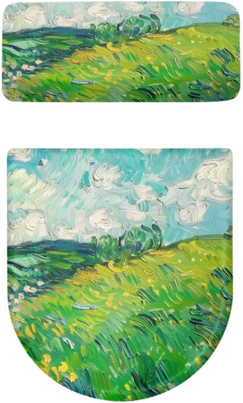 Flashideas Van Gogh Wheatfield Toilet Lid Cover and Toilet Tank Cover Soft Plush Seat Covers Tank Lip Covers Seat Covers Fits Most Lids for Accessories Decor Machine Washable - Image 5